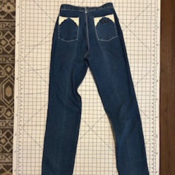 1980s Fancy Ass Jeans with Off-White Leather Pocket Detail - Picture 14 of 16